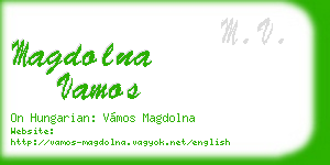 magdolna vamos business card