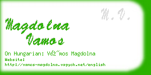 magdolna vamos business card